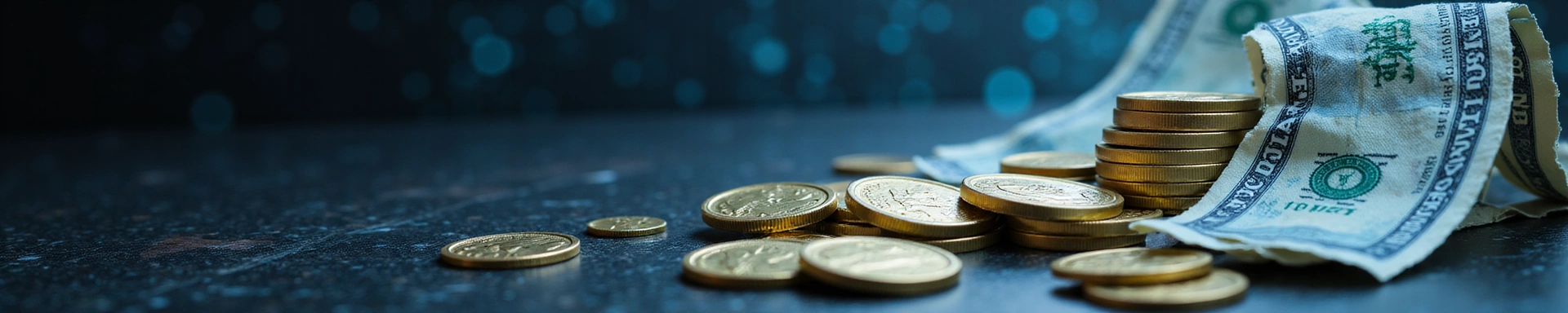 Abstract money-back concept, digital coins or cash flow, secure and modern, no text.