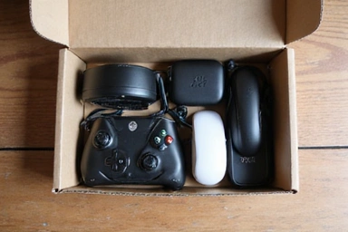 Subscription box with various tech gadgets