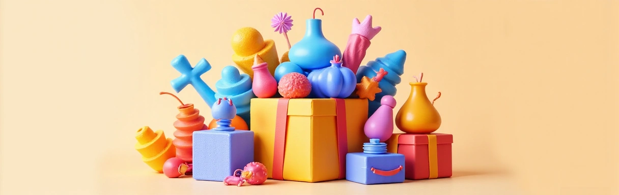 Abstract representation of multiple items bundled together, modern and appealing.