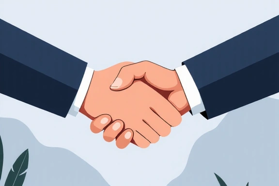 Digital handshake representing agreement